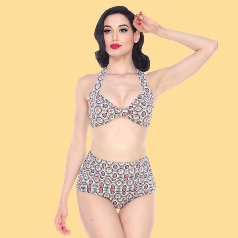 New! Esther Williams Cameo Rose Bikini Set